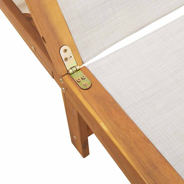 Sonnenliege mit Tisch aus Akazienholz