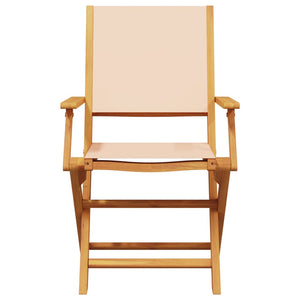 5-tlg. Garten Essgruppe Beige Massivholz