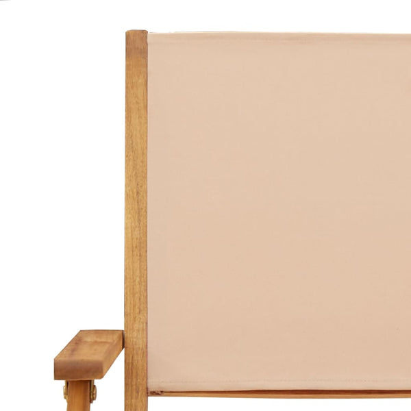 5-tlg. Garten Essgruppe Beige Massivholz