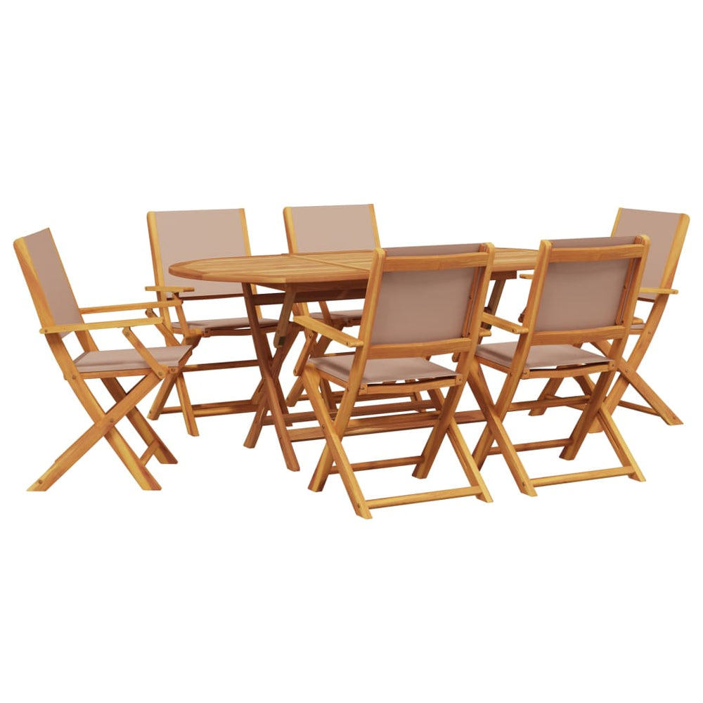 7-teilige Garten Essgruppe Taupe