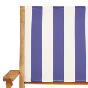 7-teilige Garten Essgruppe Blau Weiß