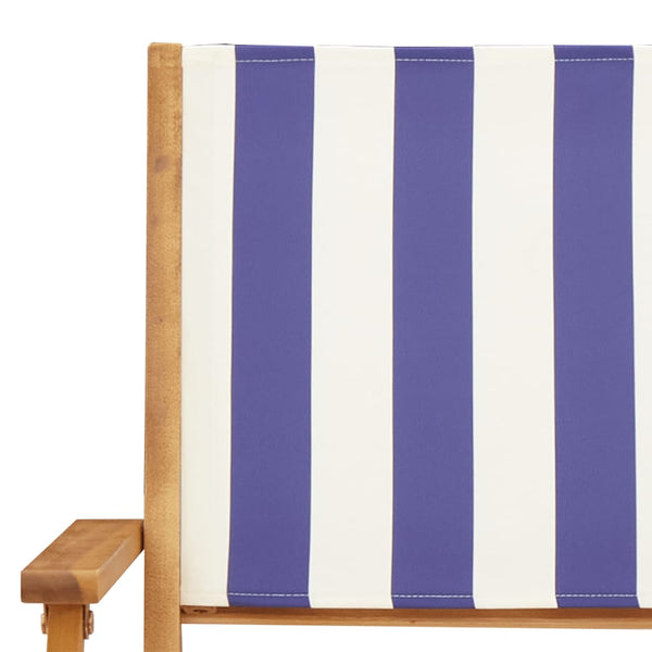 7-teilige Garten Essgruppe Blau Weiß