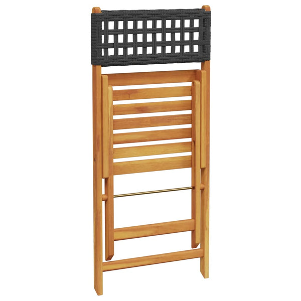 3-teiliges Bistro-Set aus Rattan