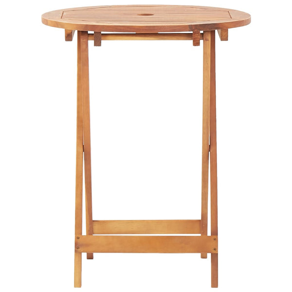 3-tlg. Bistro Set Schwarz Akazienholz