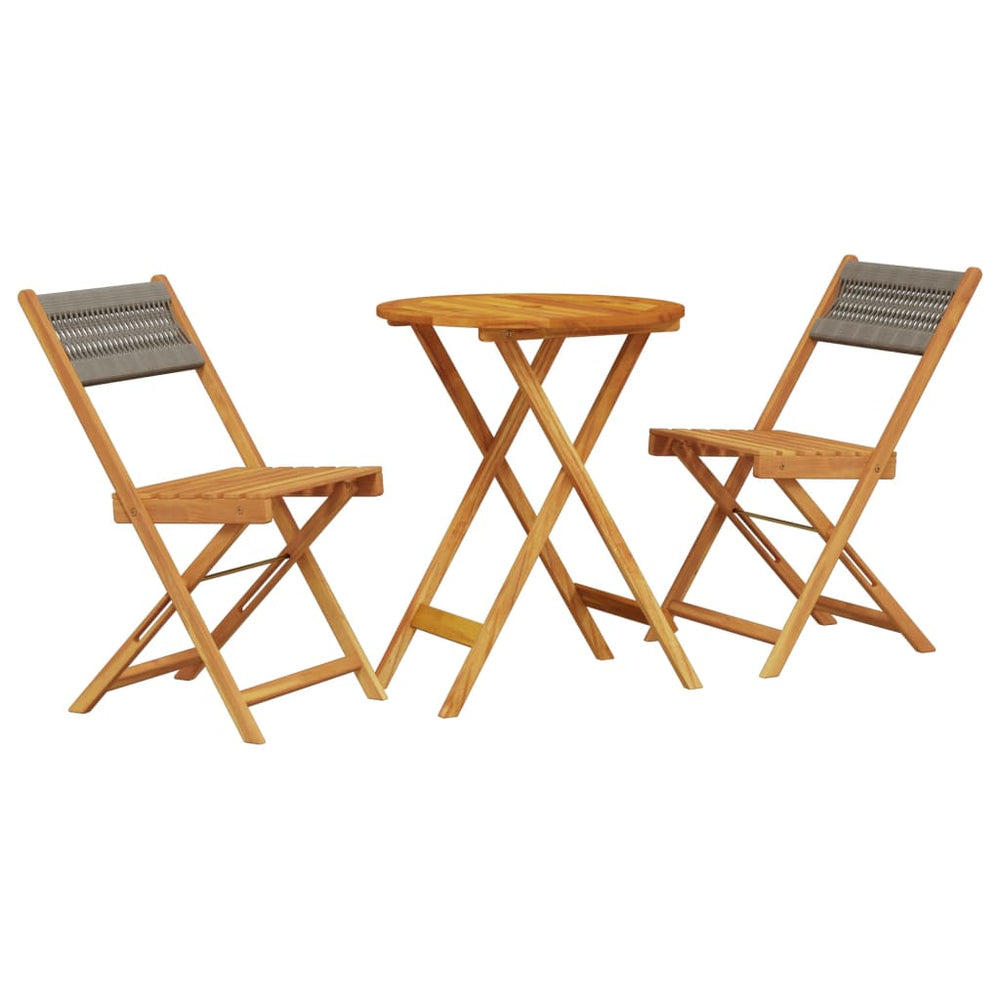 3-tlg. Bistro-Set Grau
