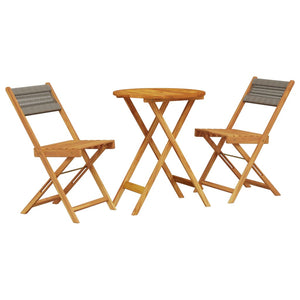 3-tlg. Bistro-Set Grau