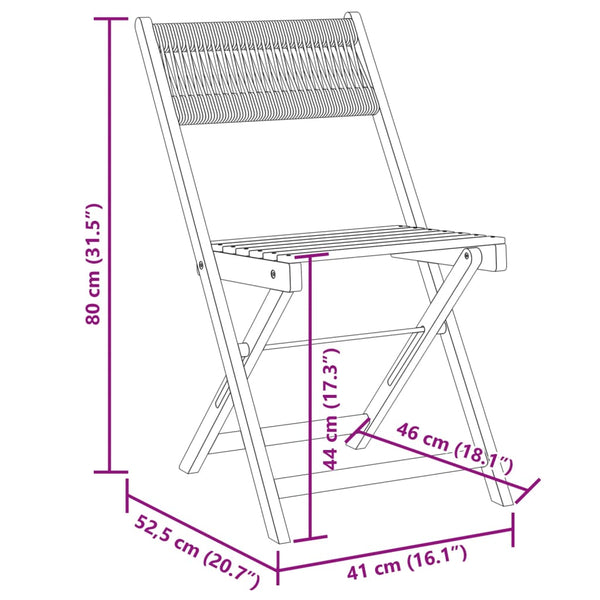 3-tlg. Bistro-Set Grau