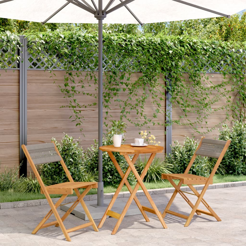 3-tlg. Bistro-Set Grau