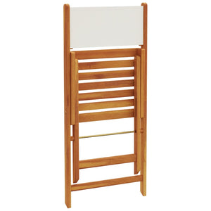 3-tlg. Bistro-Set Cremeweiß Massivholz