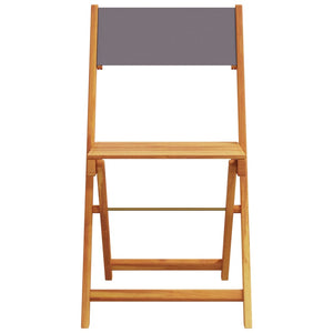 3-tlg. Bistro-Set Anthrazit Massivholz