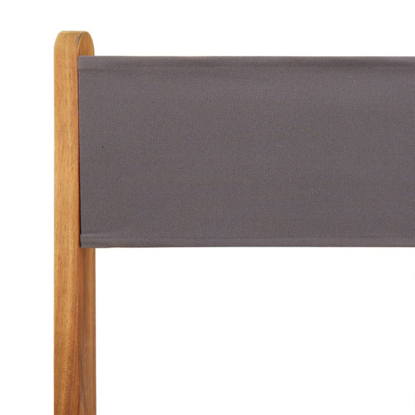 3-tlg. Bistro-Set Anthrazit Massivholz