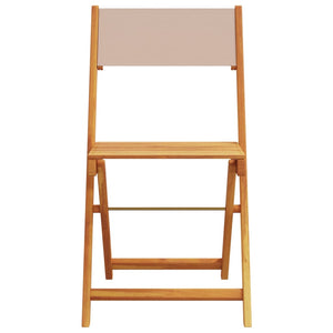 3-tlg. Bistro Set Taupe Holz