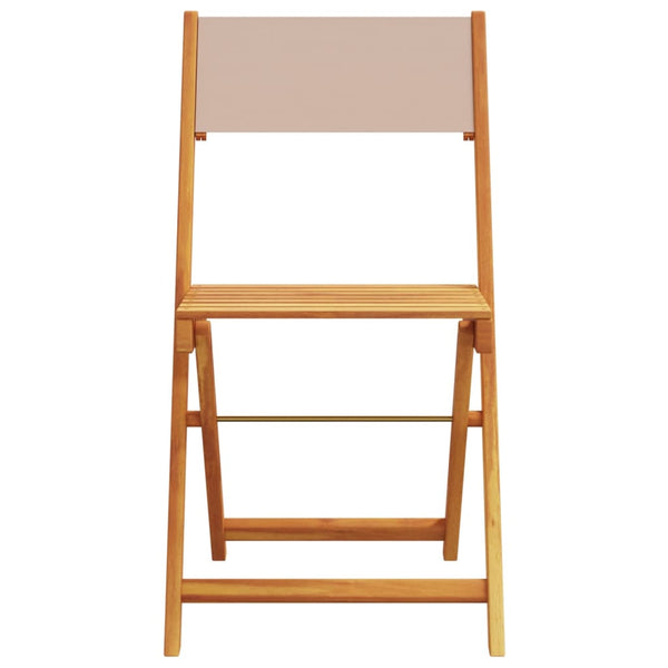 3-tlg. Bistro Set Taupe Holz