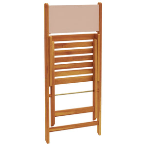 3-tlg. Bistro Set Taupe Holz
