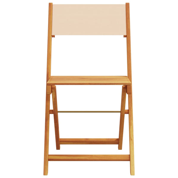 3-tlg. Bistro-Set Beige Massivholz