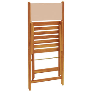 3-tlg. Bistro-Set Beige Massivholz