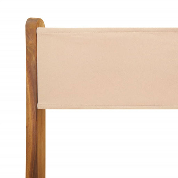 3-tlg. Bistro-Set Beige Massivholz