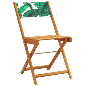 3-tlg. Bistro-Set mit Blattmuster