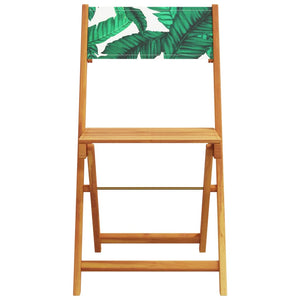 3-tlg. Bistro-Set mit Blattmuster