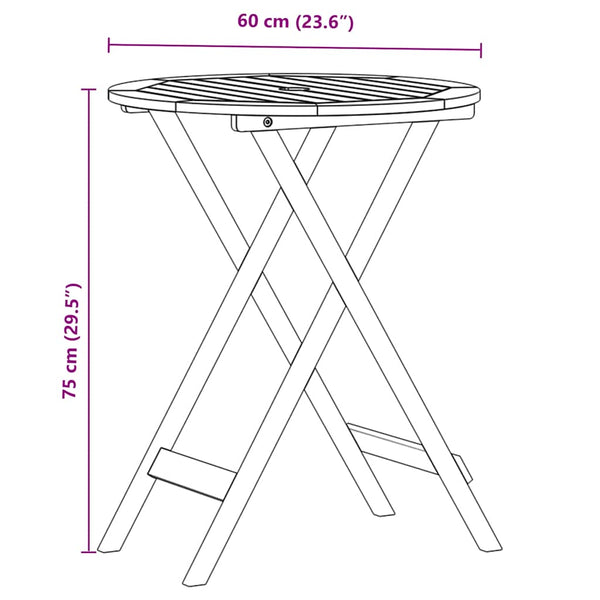 Blau-Weißes 3-tlg. Bistro-Set
