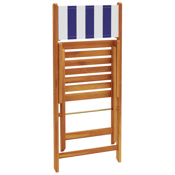 Blau-Weißes 3-tlg. Bistro-Set