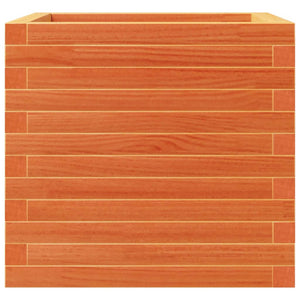 Pflanzkübel Wachsbraun 50x50 cm Kiefer Massivholz
