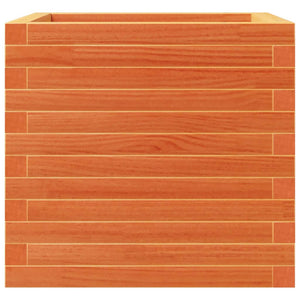 Pflanzkübel Wachsbraun 50x50 cm Kiefer Massivholz
