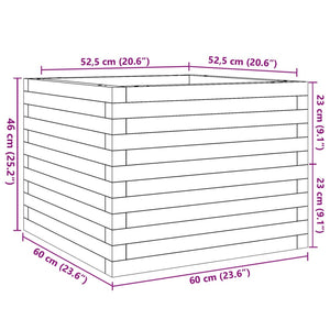 Pflanzkübel Massivholz Douglasie 60x60x46 cm