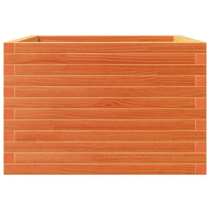 Pflanzkübel 70x70 cm, Wachsbraun, Kiefer Massivholz
