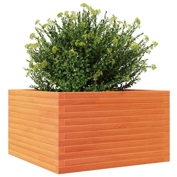 Pflanzkübel Wachsbraun 80x80 cm Kiefernholz