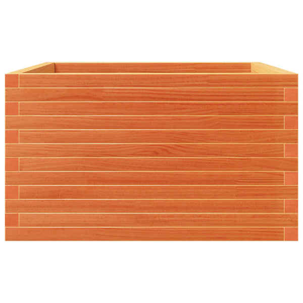 Pflanzkübel Wachsbraun 80x80 cm Kiefernholz