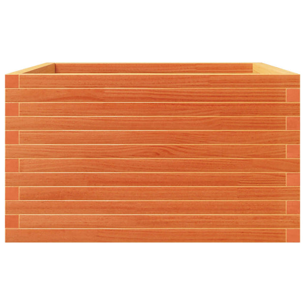 Pflanzkübel Wachsbraun 80x80 cm Kiefernholz