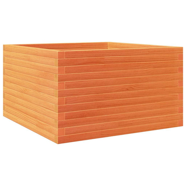 Pflanzkübel Wachsbraun 80x80 cm Kiefernholz