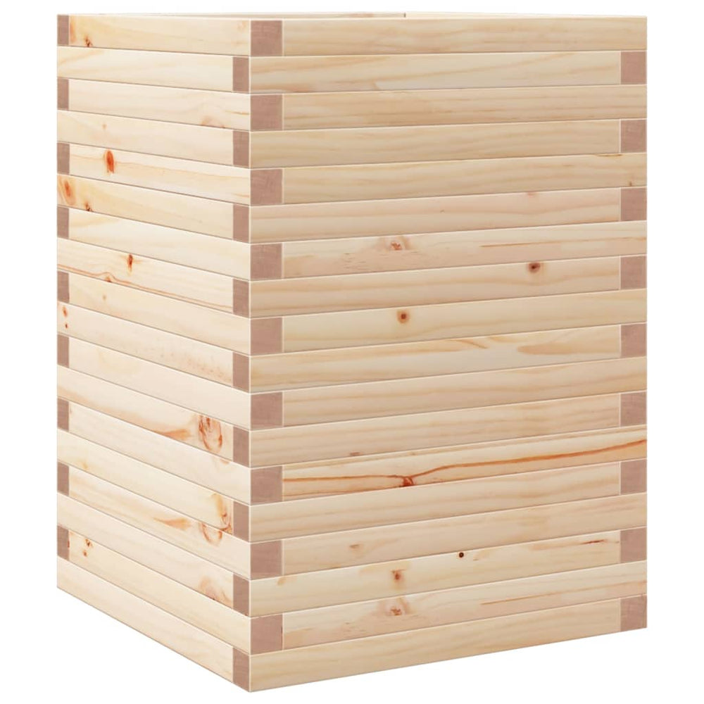 Massiver Pflanzkübel aus Kiefernholz 50x50x68,5 cm