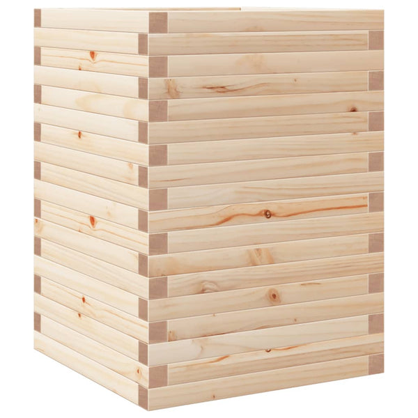 Massiver Pflanzkübel aus Kiefernholz 50x50x68,5 cm