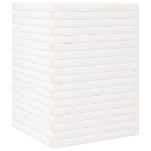 Weißer Pflanzkübel aus Kiefernholz 50x50x68,5 cm