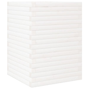 Weißer Pflanzkübel aus Kiefernholz 50x50x68,5 cm