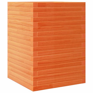 Pflanzkübel Wachsbraun 50x50x68,5cm Kiefer Massivholz