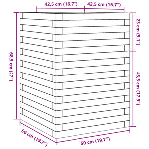 Massiver Douglasie Pflanzkübel 50x50x68,5 cm
