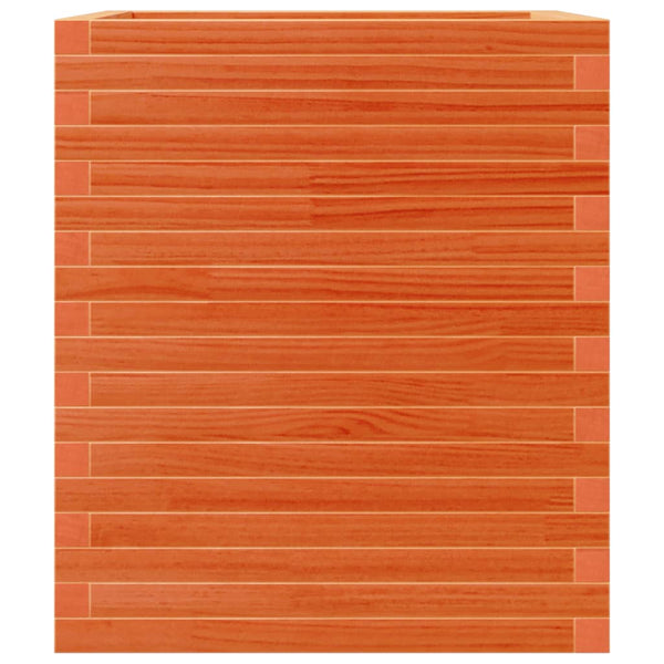 Pflanzkübel, 60x60 cm, Kiefer massiv, Wachsbraun