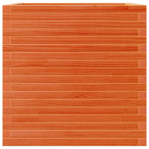 Pflanzkübel Wachsbraun 70x70 cm Kiefer Massivholz