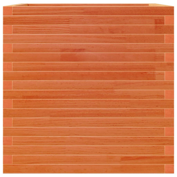 Pflanzkübel Wachsbraun 70x70 cm Kiefer Massivholz