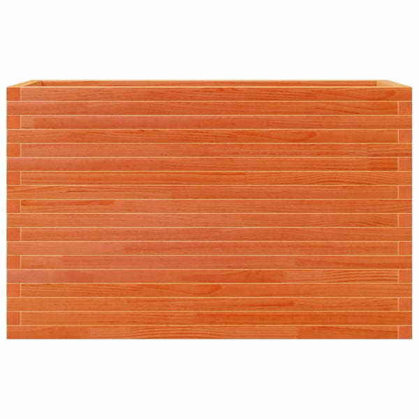 Pflanzkübel Wachsbraun, 110cm, Kiefer Massivholz