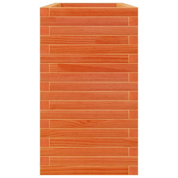Pflanzkübel Wachsbraun, 110cm, Kiefer Massivholz