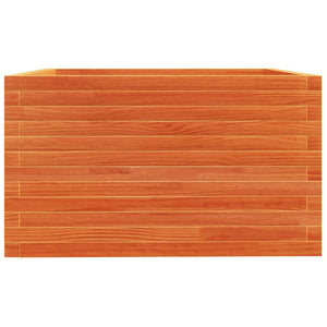 Pflanzkübel, Wachsbraun, 80x80 cm, Kiefernholz
