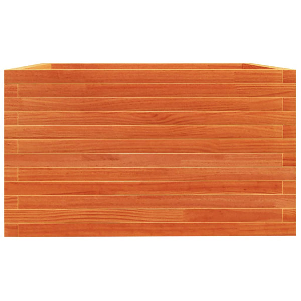 Pflanzkübel, Wachsbraun, 80x80 cm, Kiefernholz