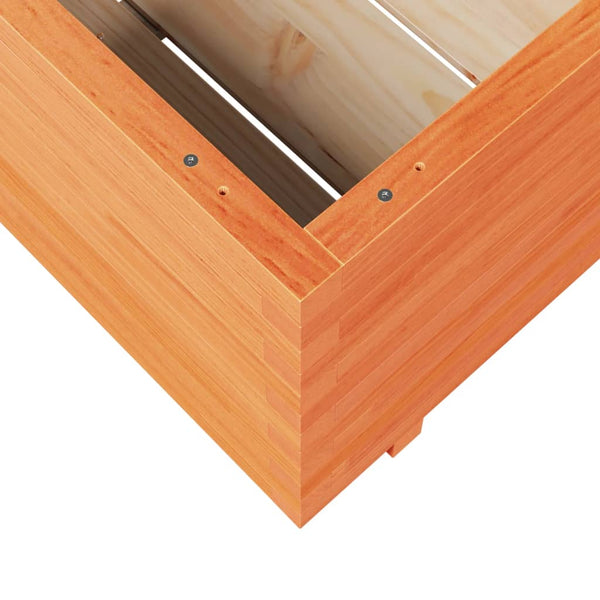 Pflanzkübel, Wachsbraun, 80x80 cm, Kiefernholz