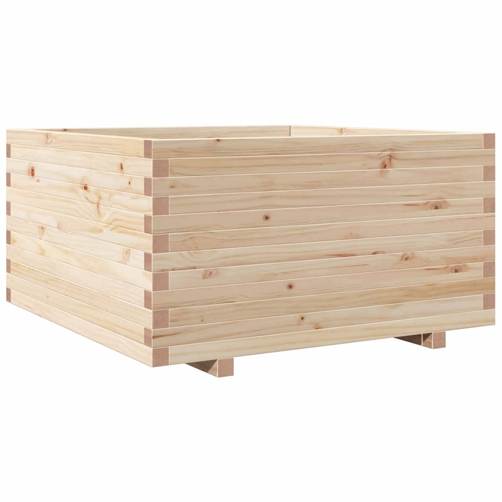 Massiver Pflanzkübel aus Kiefernholz, 90x90 cm