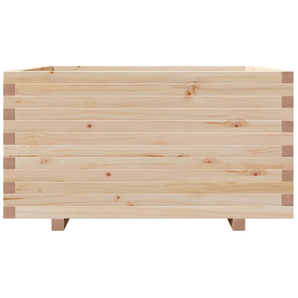 Massiver Pflanzkübel aus Kiefernholz, 90x90 cm