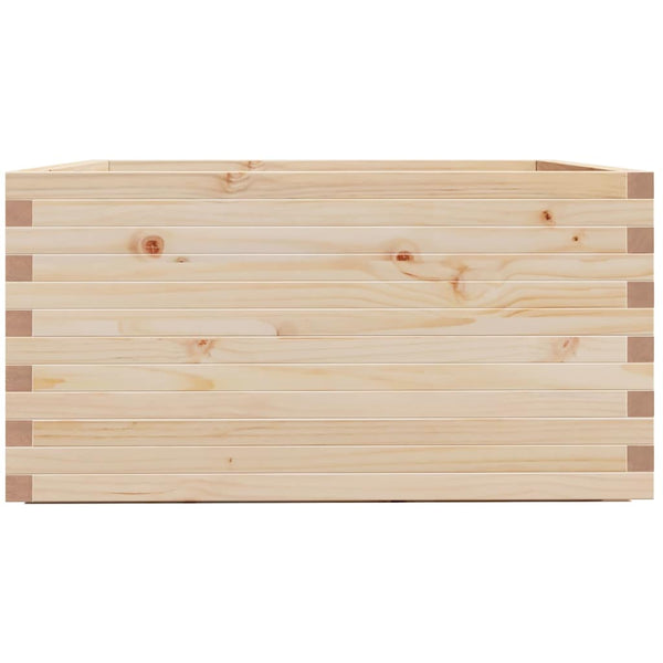 Massiver Pflanzkübel aus Kiefernholz, 90x90 cm